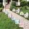 Big Dot of Happiness Unicorn Outdoor Decorations, Rainbow Birthday Party Lawn Ornaments, Unicorn Yard Signs with Stakes - 10 Piece Set